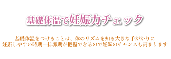 基礎体温で妊娠力チェック